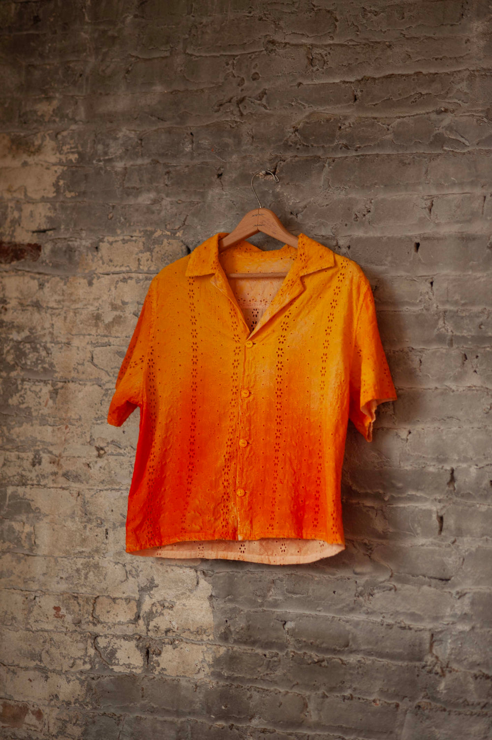 Sunburst Spray Eyelet Camp Shirt