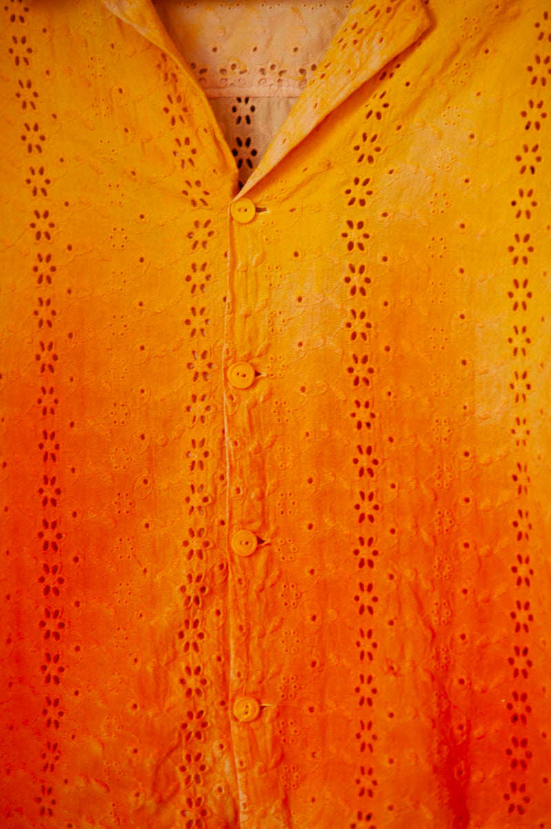Sunburst Spray Eyelet Camp Shirt