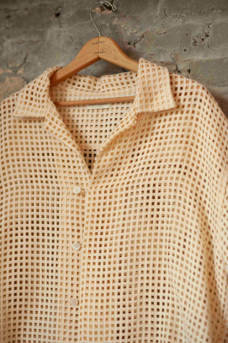 Woven Curtain Camp Shirt