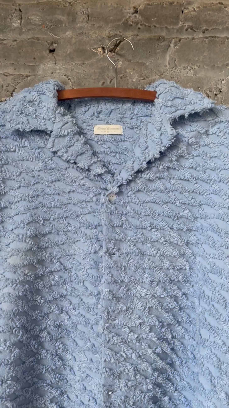 Baby Blue Throw Blanket Camp Shirt