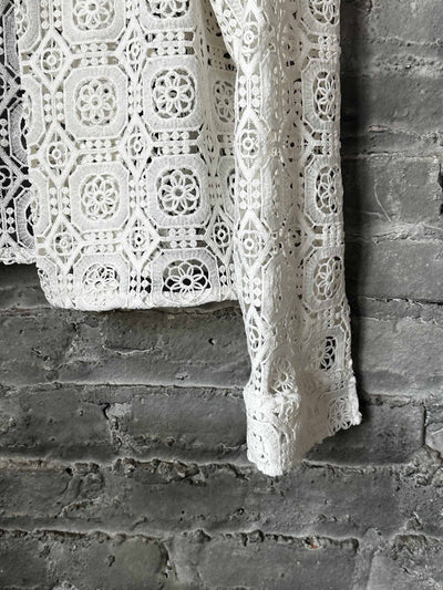 Lace Tablecloth Longsleeve Camp Shirt