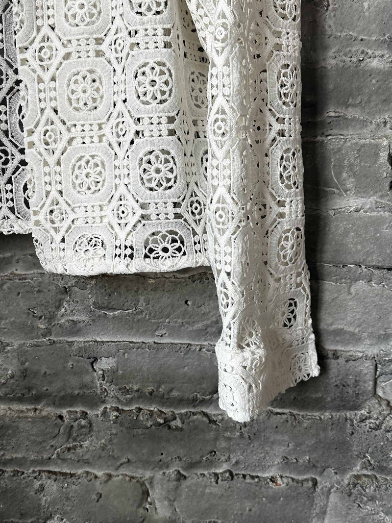 Lace Tablecloth Longsleeve Camp Shirt