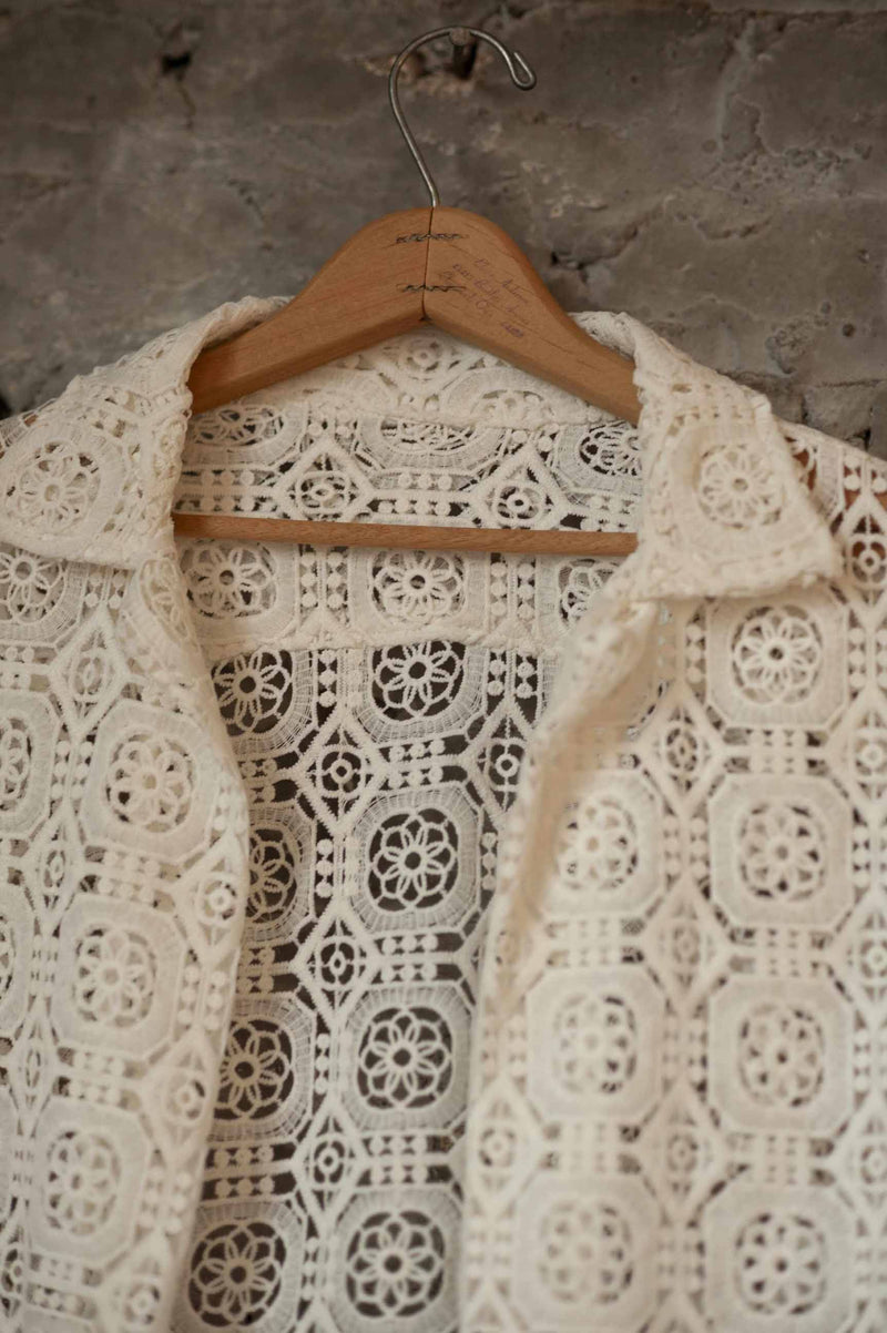 Lace Tablecloth Camp Shirt