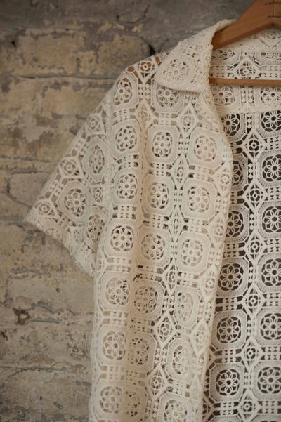 Lace Tablecloth Camp Shirt