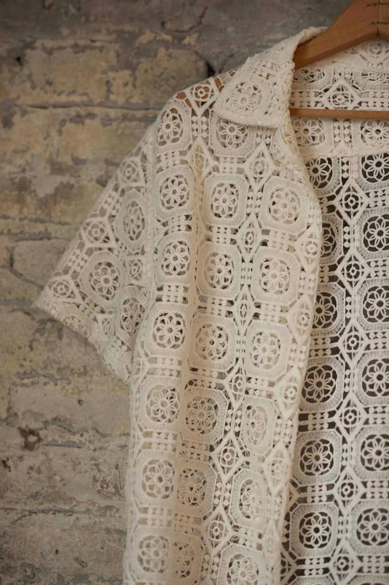 Lace Tablecloth Camp Shirt