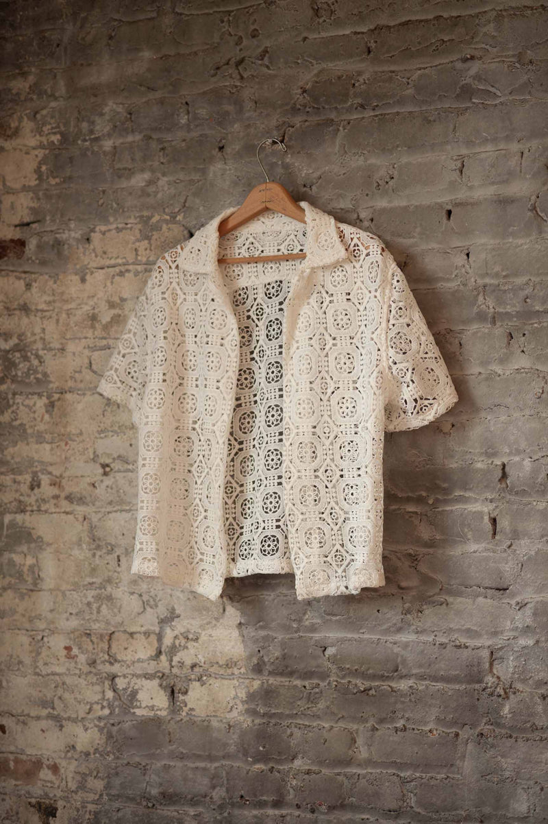 Lace Tablecloth Camp Shirt