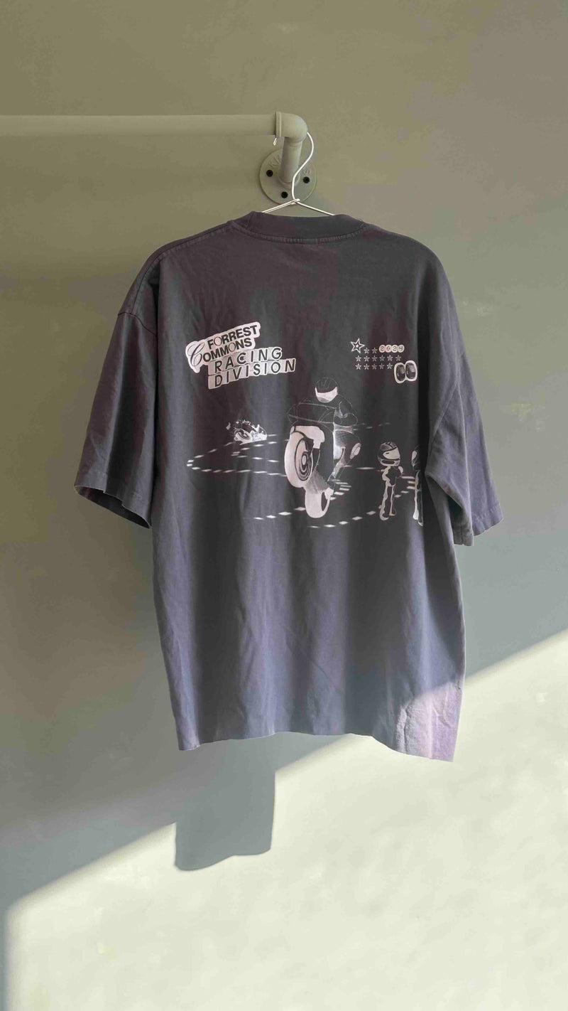Racing Tee in Dolphin Grey