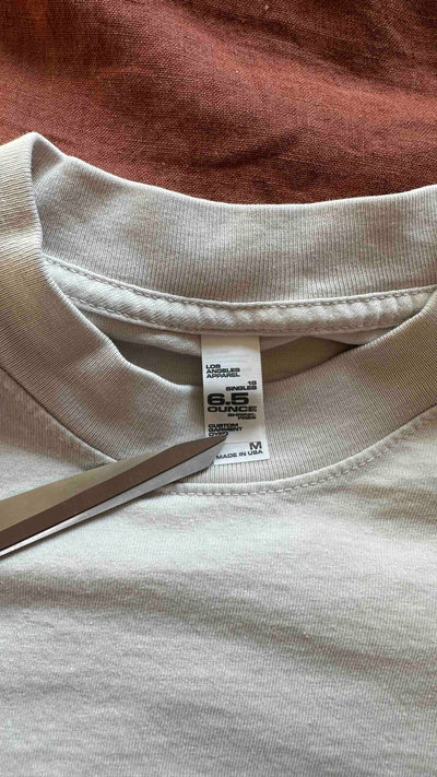 Racing Tee in Antique White