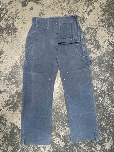 Stonewashed Utility Pocket Pant in Nickel Blue