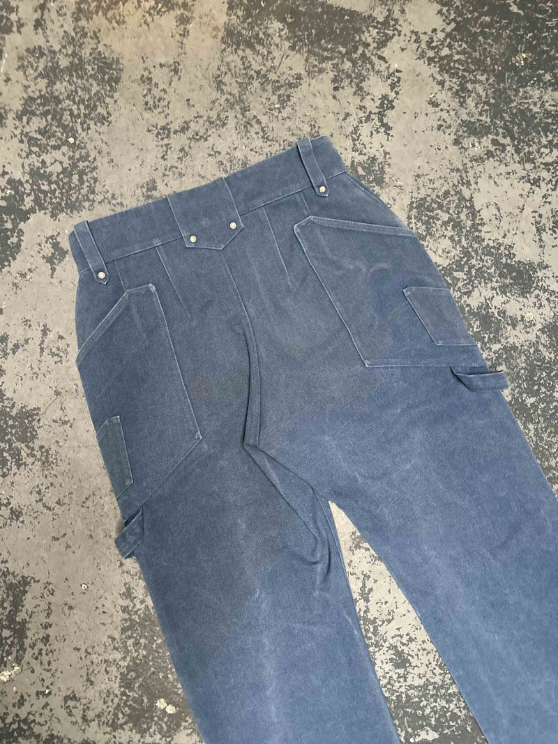 Stonewashed Utility Pocket Pant in Nickel Blue