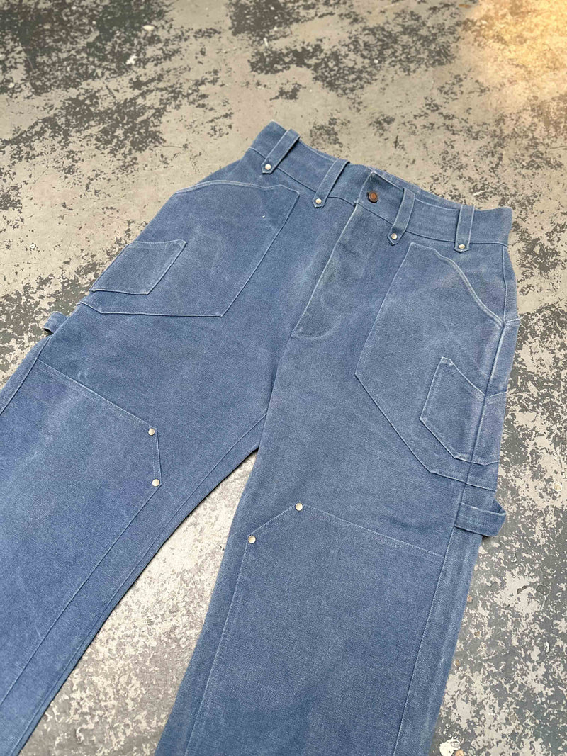 Stonewashed Utility Pocket Pant in Nickel Blue