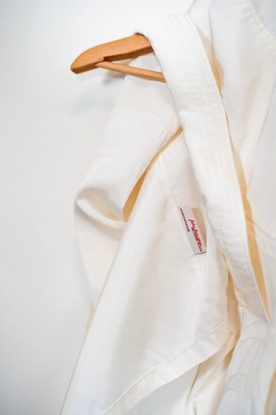 Western Silk Camp Shirt in Ivory