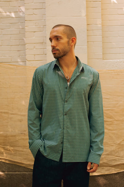 Flannel Shirt in Blue Checker