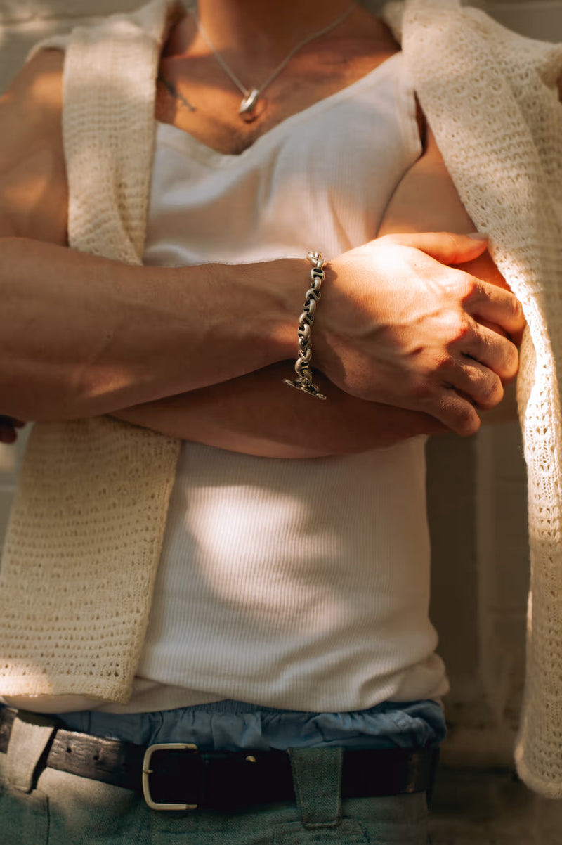 Crochet Quarter Zip in Ivory